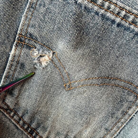 VTG Relaxed Fit 550 RARE Orange Tab High Rise Waisted Mom Student Jean - Picture 7 of 16